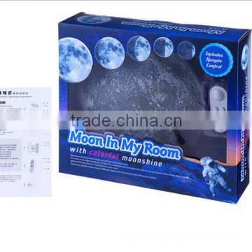 3D Simulate Decorative Healing Moon Night Light, Dual Mode Remote Control Color Changing Moon Shape Night Light For Wholesale photo-6