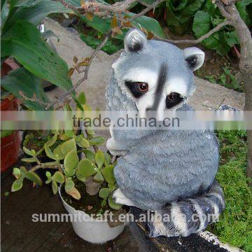 Resin Animal Figurines Raccoon Garden Decor photo-4