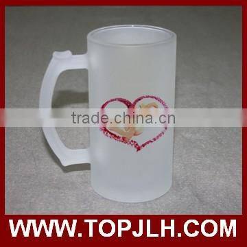 16oz Frosted Glass Sublimation Beer Mugs photo-3