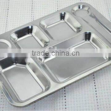 SS18/8 Stainless Steel Fast Food Tray/Mess Tray/Snack Tray,Winolaz