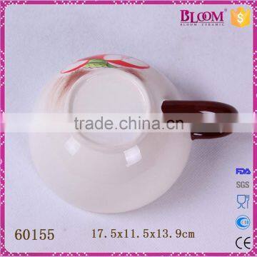 Modern White Ceramic Combination for One Cup Teapot photo-6