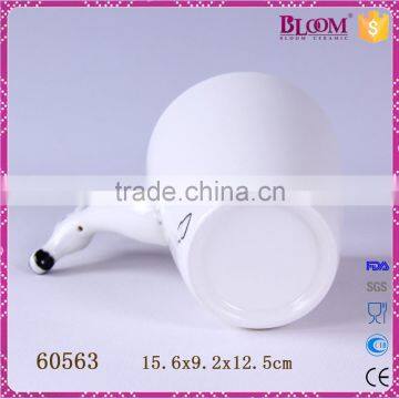 Modern Simple Ceramic Horse Animal White Coffee Mug photo-6