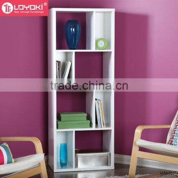 Hot Sale Wood Cube Storage Shelf Easy Assembly Collection Bookcase 4 Tiers Multifunction Bookshelf Wholesale photo-4