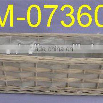 Wicker Rectangular Shape Flower Pot