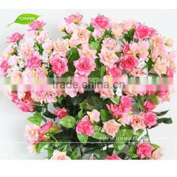 GNW FLV08 Silk Rose Bush Flower Latest Wedding Decoration Cheap Artificial Flower