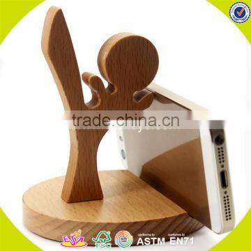 2017 High Quality Cartoon Characters Kung fu Kids Wooden Phone Stand Holder W02A164 photo-2