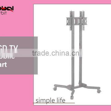 Metal TV Holder Adjustable LCD Monitor Display Mobile TV Cart With Wheel photo-6