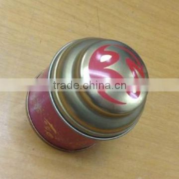 Round Christmas Tea Tin with Dome Lid