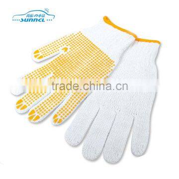 Anti Slide Cotton Cheap Work Gloves with Glue Spot