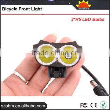 Wholesale Aluminum Alloy 2* R5 LED 4 Mode With 4*18650 Battery Pack 500 Lumens Bicycle Front Light photo-5