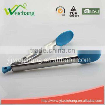WCK004 Premium Comfort Stainless Steel Locking Kitchen Tongs Food Tong With Silicone Heads, Good Grip photo-3