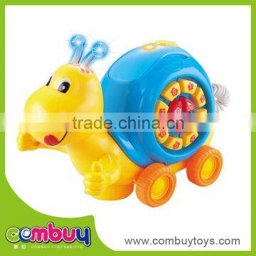 Good selling children educational electric plastic turbo snail toys