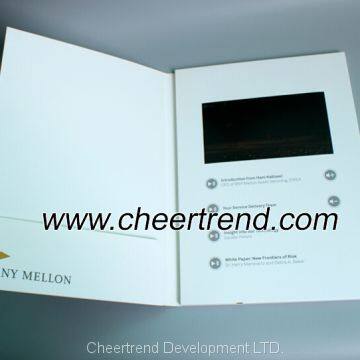 Fashion A4 Size 7'' LCD OEM Video Brochure, Invitation Lcd Video Brochure Card,new Business Ideas photo-5