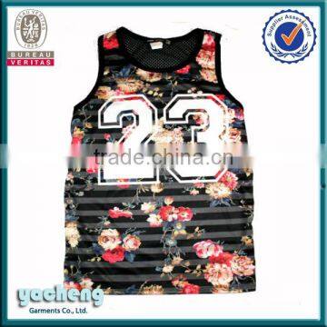 Custom Men's round-neck Vest wholesale mens tank top 3D printing mens wholesale blank tank top