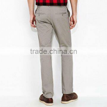 Brushed Fabric Denim Straight Khaki Pants photo-2