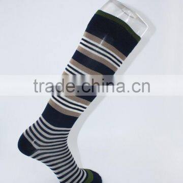 100% Cotton Fancy Knee High Strip Happy Socks Men photo-2