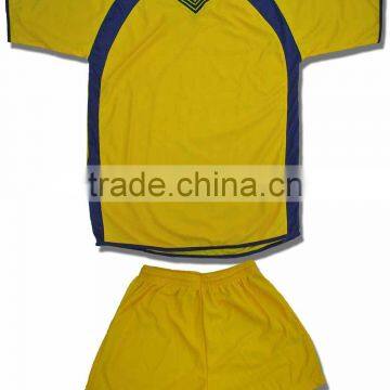 Polyester Yellow Soccer Uniform