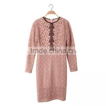 New Women Fashion Knee Length Slim Pencil Hand Embroidery Designs For Dress photo-3
