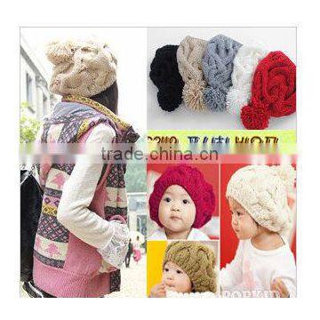 Fashion Computer Knitted Beret Hats in White Majored Producer Factory photo-2