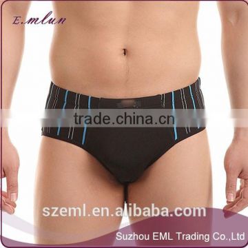 Wholesale custom men's printing sexy seamless bamboo fiber boxer brief