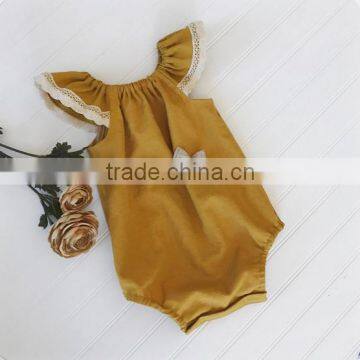 Baby Clothes Newborn Pink Cotton Kid Sleeveless Rompers Children Lace Jumpsuit photo-2