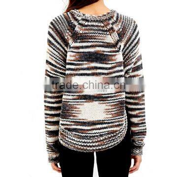 High Quality Best Price Long Sleeve Crew Neck Round Hem Ladies Winter Pullover photo-2