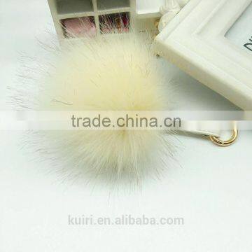 Hot Sales Fashion Faux Fur Hair Ball Keychain Fur Plush HandBag Pendant Charm Soft Ball Car Key Ring For Girls photo-4