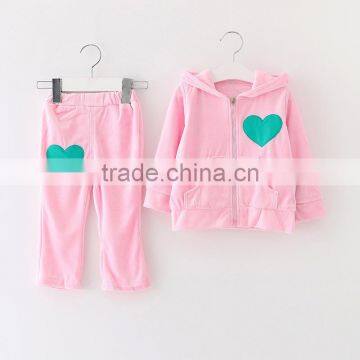 Custom wholesale children's girls boutique clothing sets/ New Fashion Style Girls Sports Clothes Set