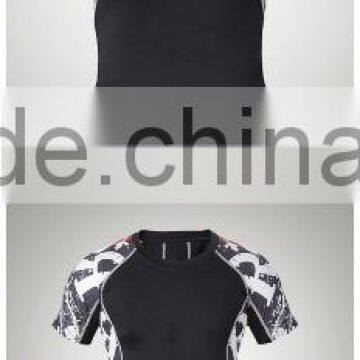 100% Polyester Short Sleeve Mens Slim Fit Bodybuilding Blank T Shirt Fashion Sports Jersey Tee photo-5