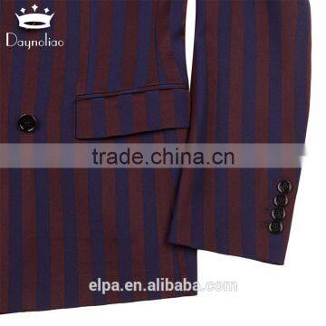 Daynoliao 2016 Fashion Design Men Wear Vertical Stripe Half Lining Purple Latest Men Blazer Designs photo-5