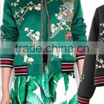 Runwaylover EY0987C New Style 2016 Women Fashion Embroidery Bomber Jackets