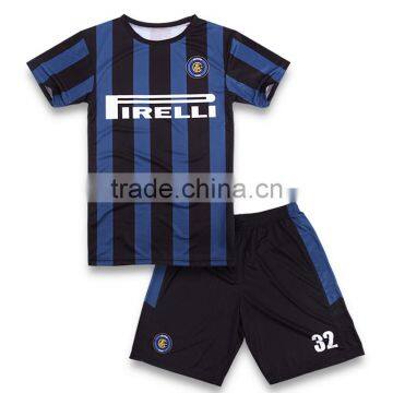 2016 lastest uniform designs 100% polyester plain football jersey soccer
