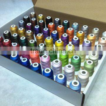 2015 Hot New 63 Brother Colors Series Machine Embroidery Thread 100% Polyester Thread ,500m*63 , 120d/2(40wt) , Free Shipping