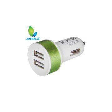 Car Charger Adaptor Bullet Dual Mini USB 2-Port for Apple IPhone 4 S 5 Samsung