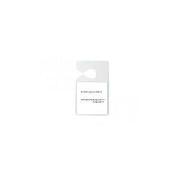 Transparent Hard PVC Vehicle ID card, Conference Name Badge portrait Holders 30292