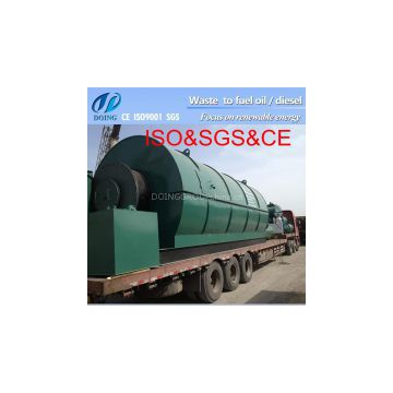 Waste tire to fuel oil pyrolysis plant