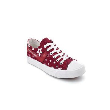 Classic Wine Red Women\'\'s Low Top Flat Walk Shoes