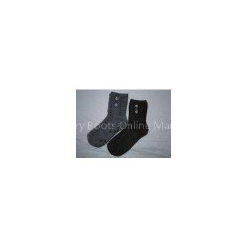 Personalized Comfortable Angora Wool Cotton Socks Black Or Grey For Girls