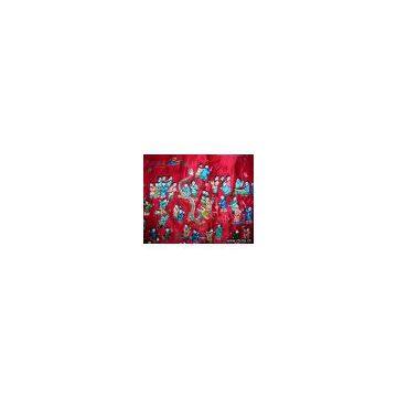 New embroider Tapestry red 100 children fabric piece