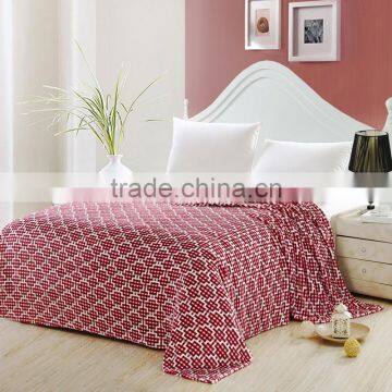 Chinese Check Motifs Flannel Blanket,six Colours Can be Choosed photo-4
