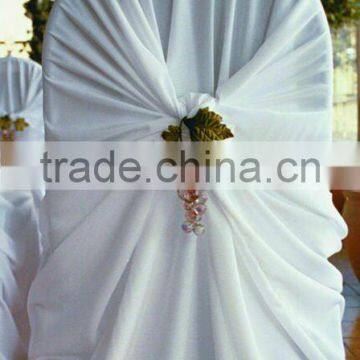 polyester universal chair cover self-tie chair cover for banquet