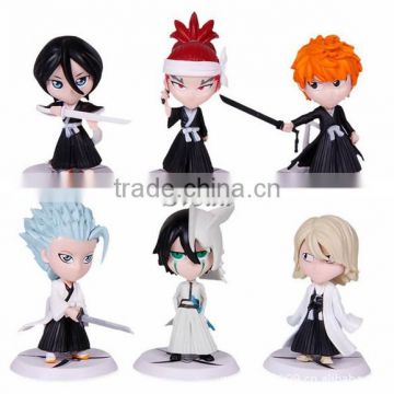 Wholesale 7.5cm hot sell japanese Anime Bleach PVC action figure,OEM pvc action figure