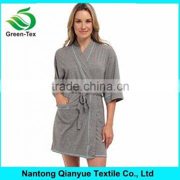 Bridesmaid Short Modal Piping Bath Robes Factory Wholesale