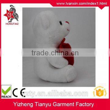 White Plush Stuffed Bear Soft Toy, Teddy Bear Shaped Plush Valentine Day Bear With Heart for Girl photo-5