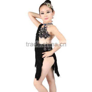 2017 New Teen Girls Ballroom Latin Salsa Competition Dress Fringed Dance Dress photo-4