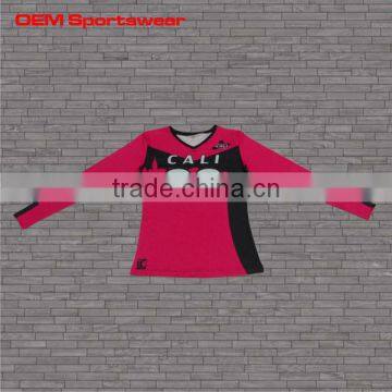 Long Sleeves Sublimation Sports Volleyball Shirts for Women