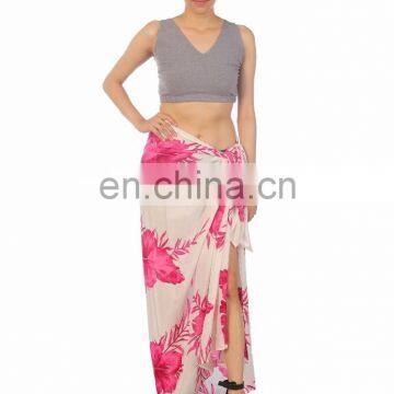 Lofbaz Women's Beach Pareo Sarong Fringeless Wrap Dress Rayon Sexy Cover-up Swimwear Summer photo-6