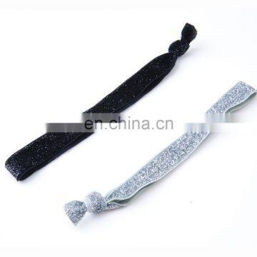 46cm Glitter Stretch Hair Band With Knotted Ponytail Holder For Girls