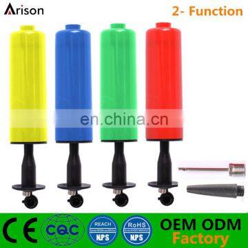 2 funcation small plastic hand pump with needle for inflatable ball hand pump for inflatable toys