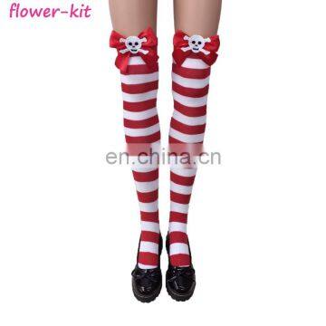 Korean Style Fashion Stripe Long High Tight Stcokings For Women photo-2